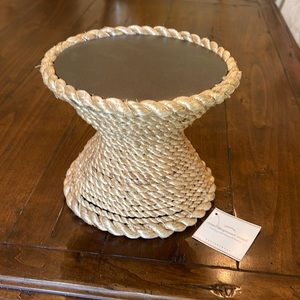 Pottery Barn NWT rope tabletop dispenser stand